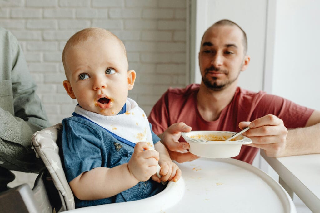 baby eten vlekken