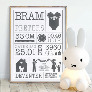 Printcandy geboorteposter